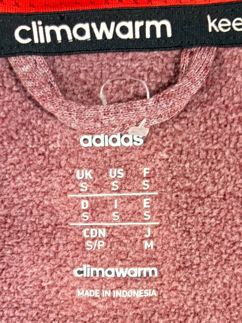 Adidas Burgundy Red Climawarm Jacket - Womens Small - Preowned - 2211 - Picture 3 of 4